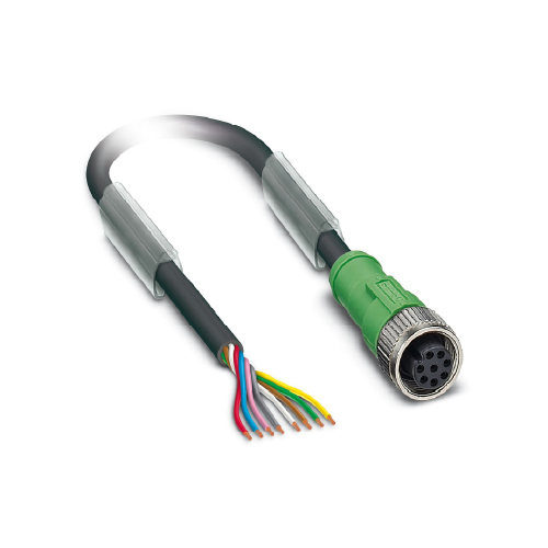 CABLE 10M P/SENSORES 8 POLOS CONECTOR M12 RECTO EXT. LIBRE SAC-8P-10,0-PUR/M12FS